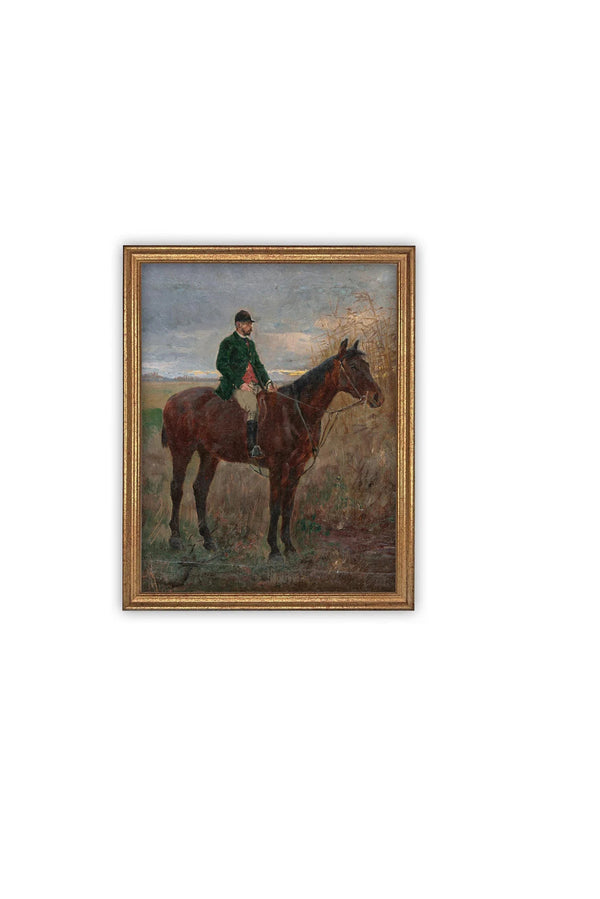 Vintage Horse & Rider Art