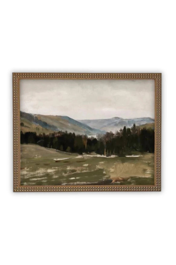 Vintage Mountain Landscape Art