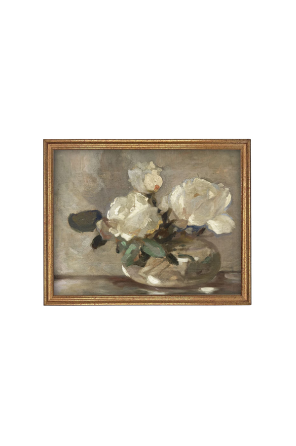 Vintage White Floral Art