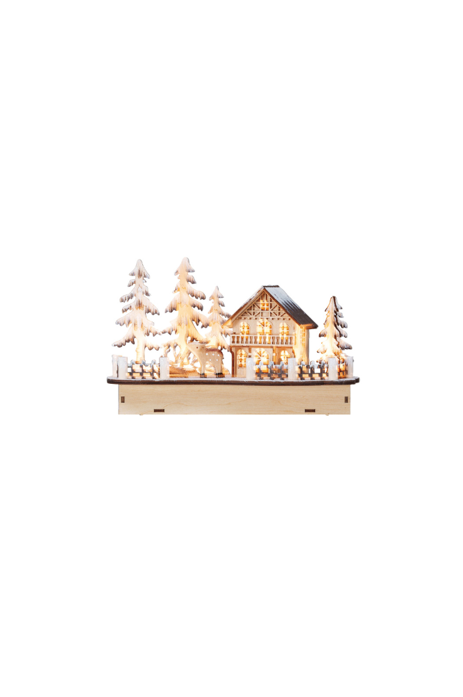 Wood Cut Winter Village