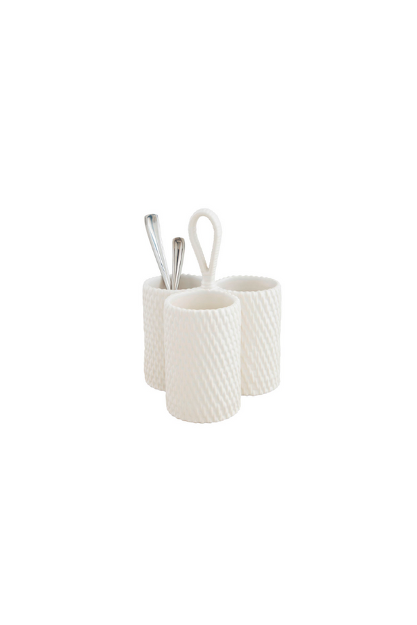 Ceramic Woven Tinsel Holder