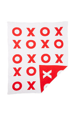XOXO Red Throw-FINAL SALE