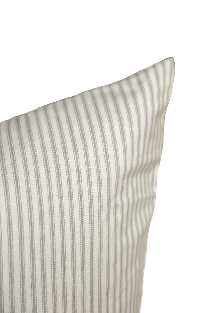Ticking Stripe Pillow in Gray