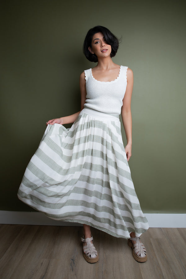 Meadow Valley Striped Skirt-FINAL SALE