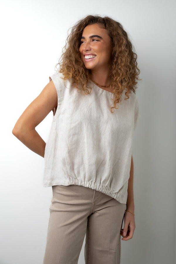 Hooked on You Linen Top FINAL SALE