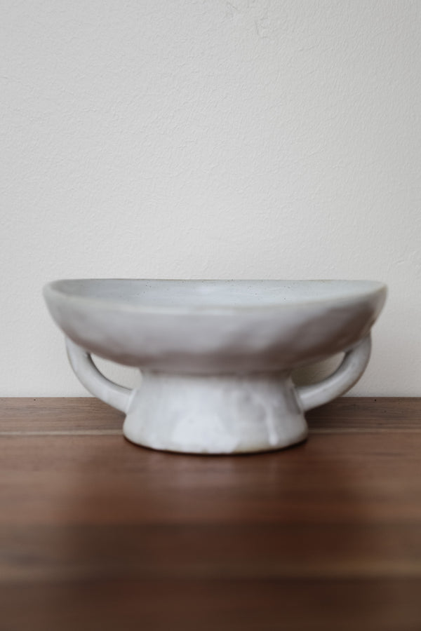 Glazed Pedestal Fruit Bowl