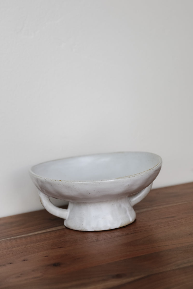 Glazed Pedestal Fruit Bowl