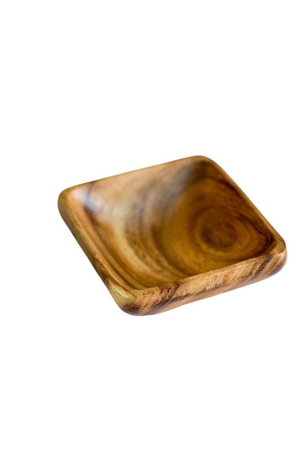 Wood Acacia Square Bowl