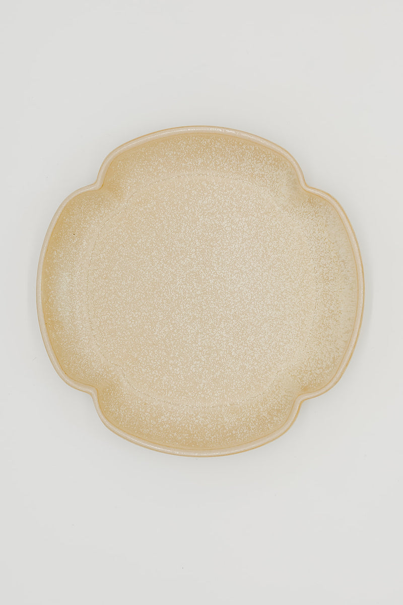 Scalloped Stoneware Plate