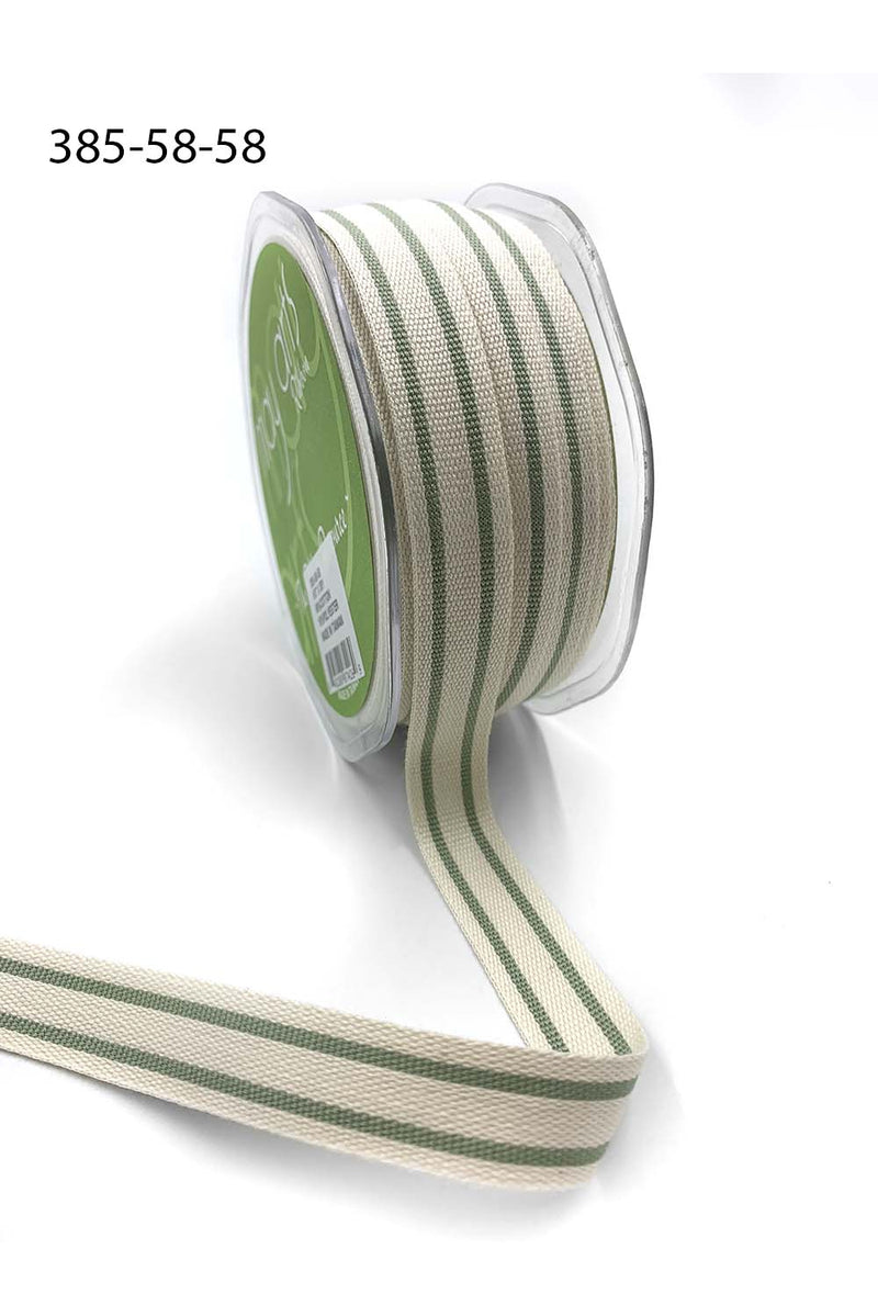 SPOOL -Double Stripe Cotton Ribbon 5/8"