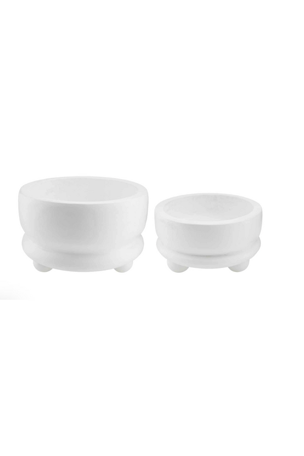 Oliver White Footed Bowls
