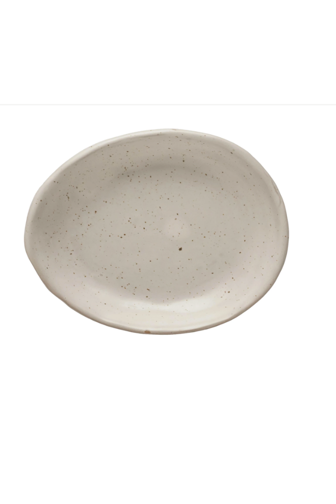 Speckled Cream Dish