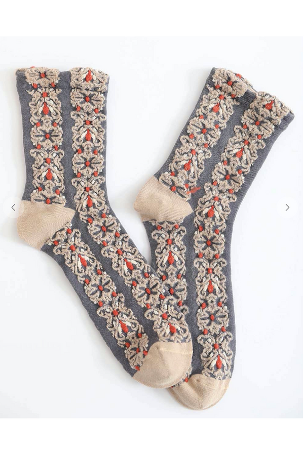 Eden Embroidered Socks
