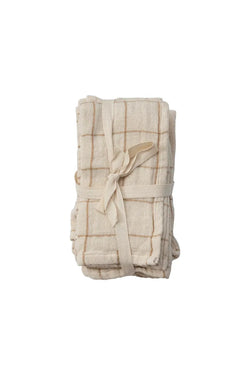 Grid Cotton Cloth Napkin - Set of 4