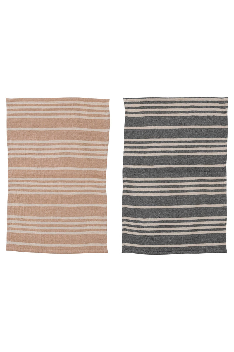 Cotton Stripe Tea Towel -Set of 2