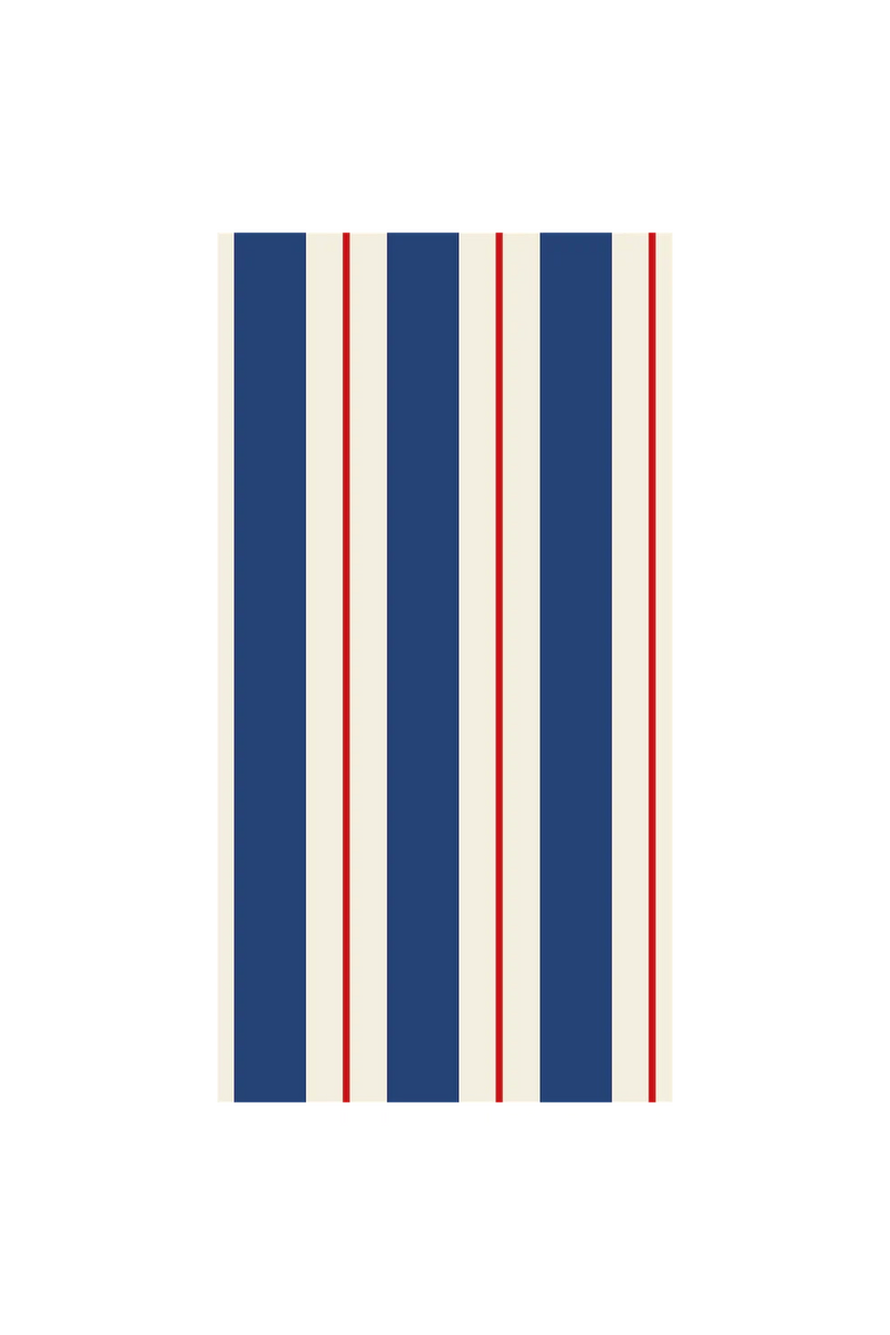 Navy & Red Awning Stripe Napkins